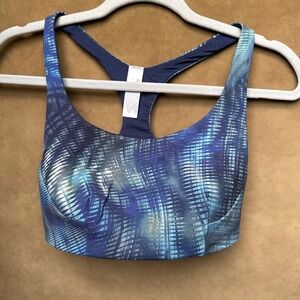 Lululemon Athletica Blue Patterned Sports Bra